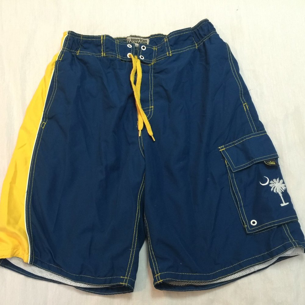 🐢🐢🐢 AMERICAN CROWN MENS SWIM SHORTS SIZE L    🐢🐢🐢